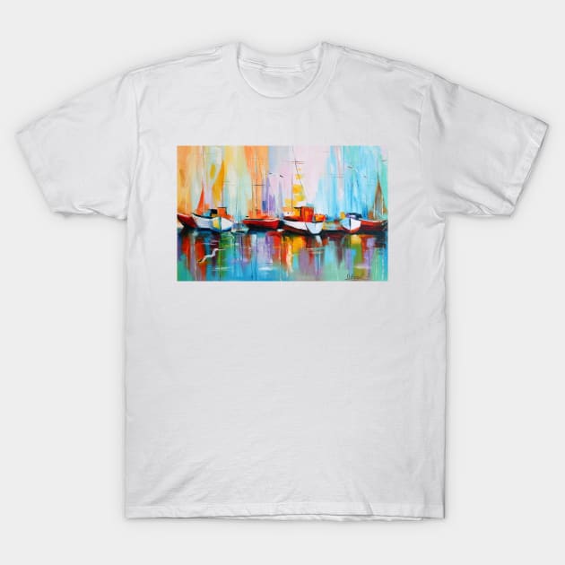 Boats T-Shirt by OLHADARCHUKART